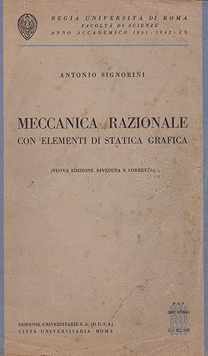 Meccanica razionale con elementi di statica grafica