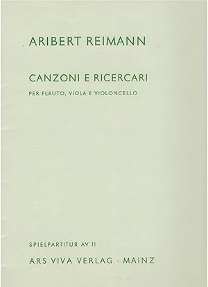 Bild des Verkufers fr Canzoni e Ricercari, per Flauto, Viola e Violoncello zum Verkauf von Antiquariat Hans Wger