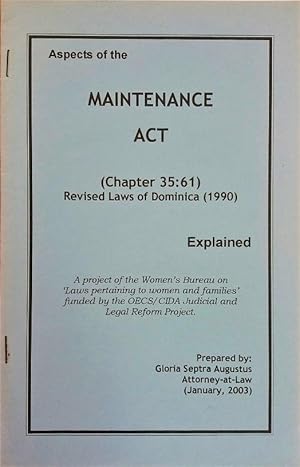 Aspects of the Maintenance Act (Chapter 35:61) Revised Laws Of Dominica (1990)
