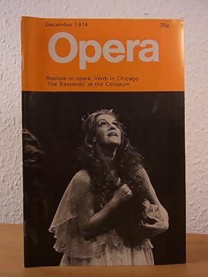 Imagen del vendedor de Opera Magazine. Issue December 1974 a la venta por Antiquariat Weber