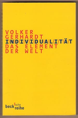 Immagine del venditore per Individualit. Das Element der Welt. venduto da Antiquariat Neue Kritik