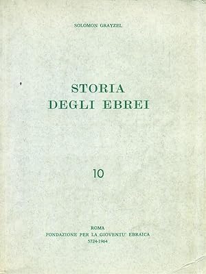 Bild des Verkufers fr Storia degli Ebrei 10 zum Verkauf von Librodifaccia