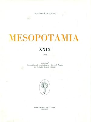 Bild des Verkufers fr Mesopotamia XXIX zum Verkauf von Librodifaccia