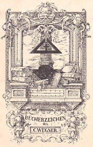 Bild des Verkufers fr (Bildhauer) Eigen-Exlibris. Klischedruck von Carl Wegner, Magdeburg. zum Verkauf von Antiquariat Heinz Tessin