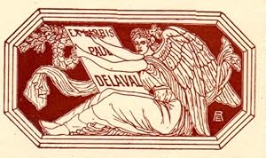 Bild des Verkufers fr Exlibris fr Paul de Laval. Klischedruck von Edmond des Robert, Nancy. zum Verkauf von Antiquariat Heinz Tessin