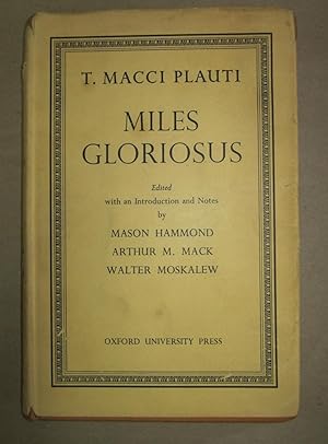 Imagen del vendedor de T. Macci Plauti: Miles Gloriosus a la venta por Atlantic Bookshop