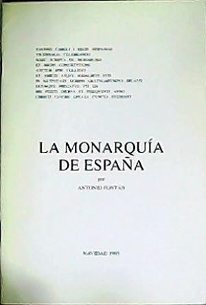 Imagen del vendedor de La monarqua de Espaa. a la venta por Librera y Editorial Renacimiento, S.A.