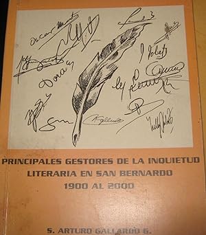 Principales gestores de la inquietud literaria en San Bernardo 1900 al 2000