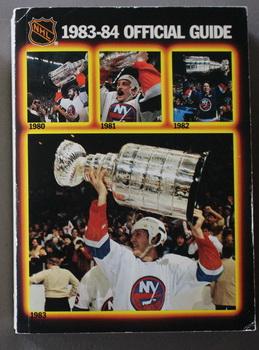 1983 - 1984 OFFICIAL GUIDE - NHL HOCKEY. (Front Cover features; New York Islanders with Stanley Cup.