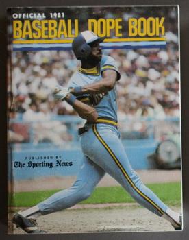 Official Baseball Dope Book 1981 Edition - The Sporting News (Front Cover features; Cecil Cooper ...