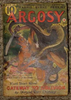 Immagine del venditore per ARGOSY Pulp magazine. March 30,1940. >> The Sea Ghost [ Great Man battles Octopus COVER story ] by Kenneth Perkins / The Devil's Doubloons (El Diablo & Don Carlos) by Johnston McCulley. venduto da Comic World