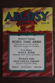 Image du vendeur pour ARGOSY (Pulp Magazine). September 28 1940; -- Volume 302 #3 Rebel Take Arms by Robert Carse; mis en vente par Comic World