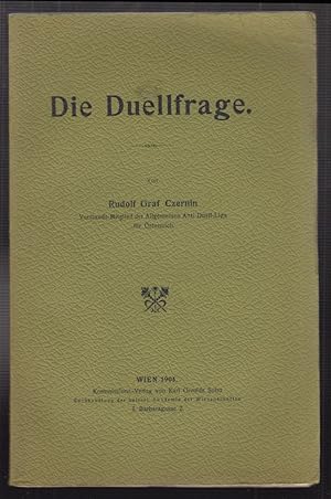 Bild des Verkufers fr Die Duellfrage. zum Verkauf von Antiquariat Burgverlag