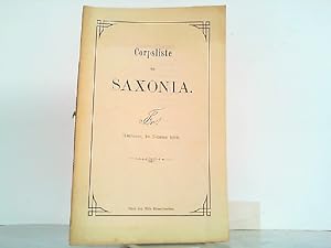 Bild des Verkufers fr Corpsliste der Saxonia 1888. (Corps-Liste). zum Verkauf von Antiquariat Ehbrecht - Preis inkl. MwSt.