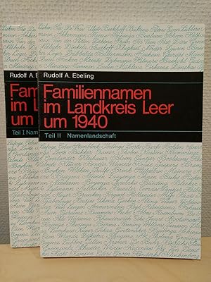 Bild des Verkufers fr Familien im Landkreis Leer um 1940 (Einzelschriften der Ostfriesischen Landschaft) Teil I+II zum Verkauf von PlanetderBuecher