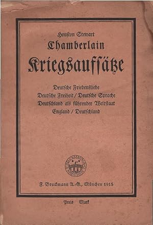 Immagine del venditore per Kriegsaufstze : Deutsche Friedensliebe; Deutsche Freiheit; Deutsche Sprache . venduto da Schrmann und Kiewning GbR
