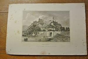 Rheinfels. Stahlstich von 1847. (= Bildtafel aus: Der Rhein und die Rheinlande dargestellt in mal...