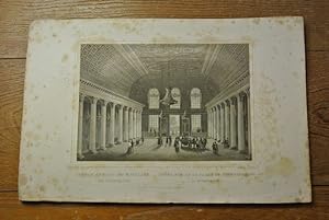 Innere Ansicht des Kursaals zu Wiesbaden. Stahlstich von 1847. (= Bildtafel aus: Der Rhein und di...