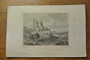 Die St. Apollinariuskirche bei Remagen. Stahlstich von 1847. (= Bildtafel aus: Der Rhein und die ...