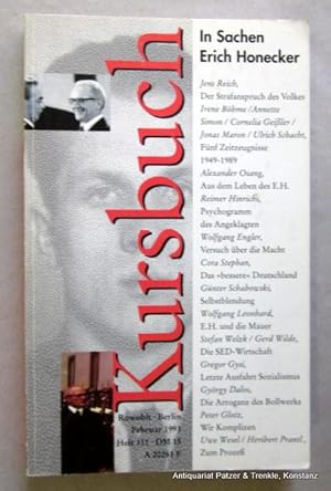 Bild des Verk�ufers f�r Themenband vom "Kursbuch". Nr. 111. Berlin, Rowohlt, Februar 1993. Mit Abbildungen. 189 S. Or.-Kart. (ISBN 3871341118). zum Verkauf von J�rgen Patzer