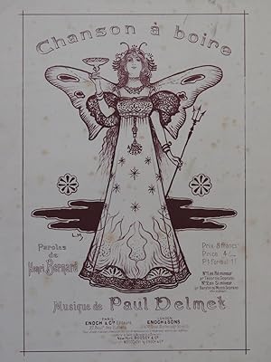 Bild des Verkufers fr DELMET Paul Chanson  Boire Chant Piano 1896 zum Verkauf von partitions-anciennes