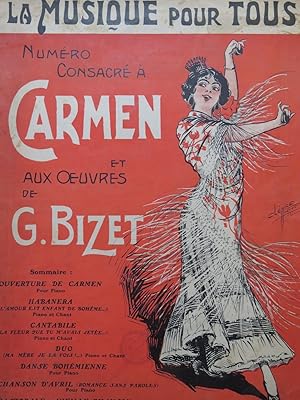 Seller image for La Musique pour tous Carmen Georges Bizet Piano et Chant Piano for sale by partitions-anciennes