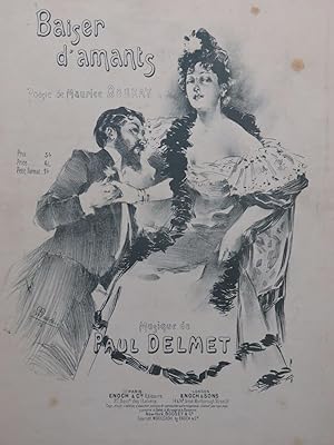 Seller image for DELMET Paul Baiser d'amants Chant Piano 1896 for sale by partitions-anciennes