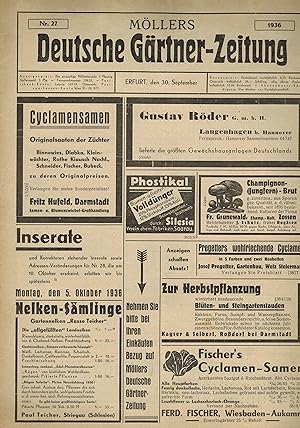 Möllers Deutsche Gärtner-Zeitung 51.Jahrgang 1936, Hefte 25-34