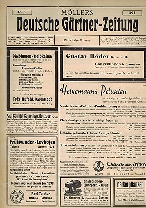 Möllers Deutsche Gärtner-Zeitung 53.Jahrgang 1938, Hefte 1-4 und 6-11