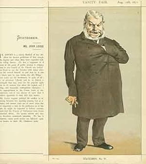 Seller image for Mr John Locke MP; The only man who is ever known to make Mr Gladstone smile. Issue No. 145. (Original Lithograph.) for sale by Wittenborn Art Books