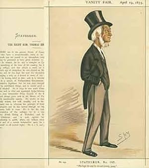 Imagen del vendedor de TE Headlam MP; Has kept his seat for six-and-twenty years. No. 233. (Original Lithograph.) a la venta por Wittenborn Art Books