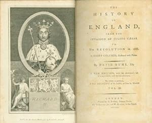 Imagen del vendedor de The History Of England. From the Invasion of Julius Caesar to the Revolution in 1688. Volume III. a la venta por Wittenborn Art Books