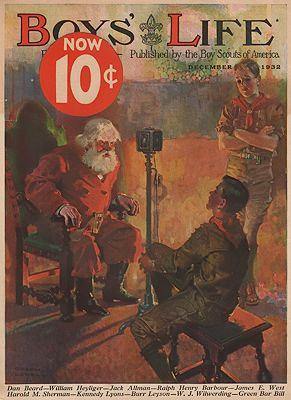 ORIG VINTAGE MAGAZINE COVER/ BOYS LIFE - DECEMBER 1932