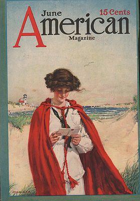 ORIG VINTAGE MAGAZINE COVER/ AMERICAN MAGAZINE - JUNE 1913
