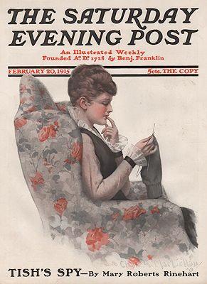 ORIG VINTAGE MAGAZINE COVER/ SATURDAY EVENING POST - FEBRUARY 20 1915