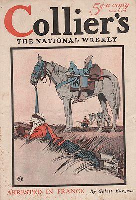 Imagen del vendedor de ORIG VINTAGE MAGAZINE COVER/ COLLIERS - MARCH 6 1915 a la venta por Monroe Street Books