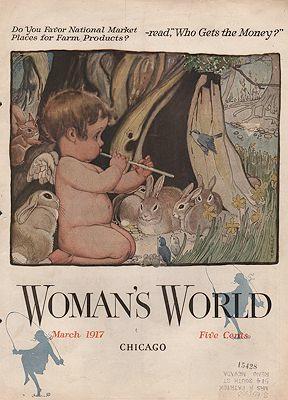ORIG VINTAGE MAGAZINE COVER/ WOMAN'S WORLD - MARCH 1917