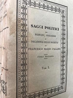 Saggi politici dei principj, progressi e decadenza delle società.