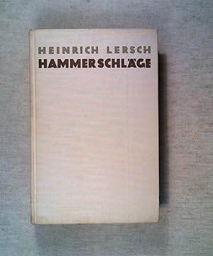 Bild des Verkufers fr Hammerschlge. Ein Roman von Menschen u. Maschinen zum Verkauf von ANTIQUARIAT Franke BRUDDENBOOKS