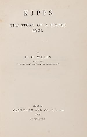 Seller image for Kipps. The Story of a Simple Soul for sale by Maggs Bros. Ltd ABA, ILAB, PBFA, BA