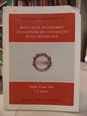 Boucles et Accessoires du Costume de L'Antiquite et du Moyen Age [Sotheby catalogue: Buckles and ...