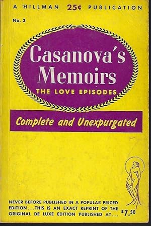 Image du vendeur pour CASANOVA'S MEMOIRS mis en vente par Books from the Crypt