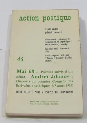 Image du vendeur pour Action potique 43 Mai 68 : pomes suivis d'un dbat mis en vente par crealivres