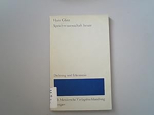 Imagen del vendedor de Sprachwissenschaft heute : Aufgaben und Mglichkeiten. Dichtung und Erkenntnis ; 4 a la venta por Antiquariat Bookfarm