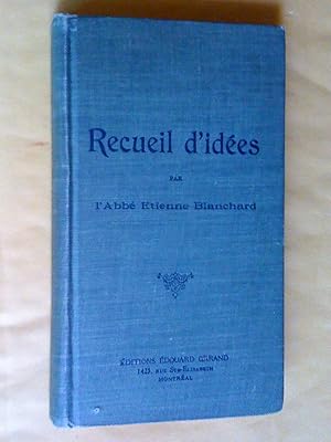 Seller image for Recueil d'ides for sale by Claudine Bouvier