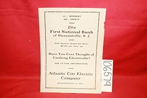 Image du vendeur pour The First National Bank of Pleasantville; Atlantic City Electric; Samuel Sanders; E. C. Lake; Pleasantville Electric;Harry Price mis en vente par Princeton Antiques Bookshop