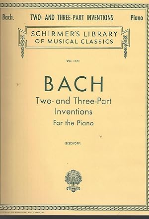 Imagen del vendedor de Bach Two- and Three-Part Inventions for the Piano, Vol. 1771 a la venta por Vada's Book Store
