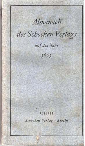 Imagen del vendedor de Almanach Des Schocken Verlags Auf Das Jahr 5695 a la venta por BookStore Jerusalem