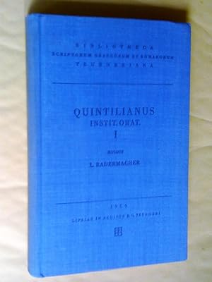 Seller image for Institutionis Oratoriae Libri XII. Ed. Ludwig Radermacher. Pars Prior (Libros I - VI) et Secunda (Libros VII - XII) for sale by Claudine Bouvier