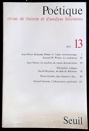 Seller image for Potique n13, 1973 for sale by LibrairieLaLettre2